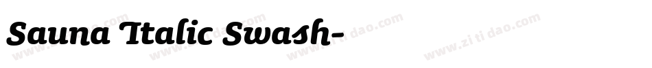 Sauna Italic Swash字体转换